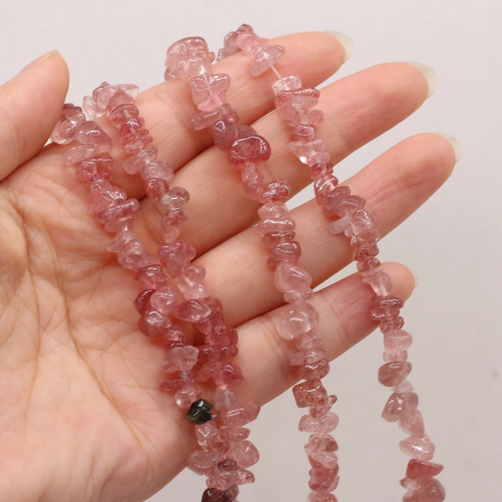 Natural Semi-precious Chip Beads Strawberry Crystal 5-8mm Good Quality For DIY Necklace Earrings Accessories Gift Length 40cm
Natural Semi-precious Chip Beads Strawberry Crystal 5-8mm Good Quality For DIY Necklace Earrings Accessories Gift Length 40cm
