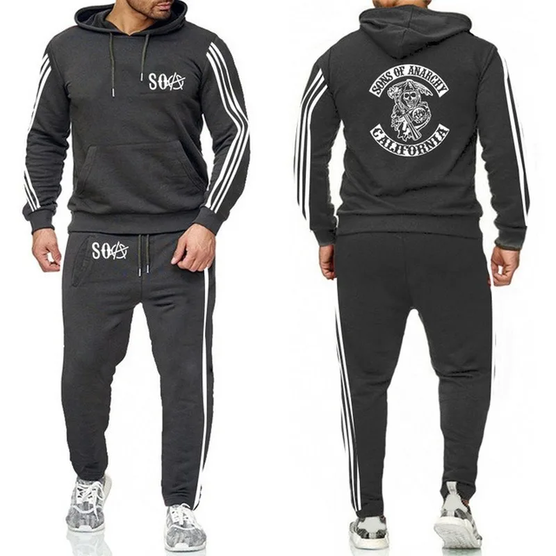 For SOA Sons of anarchy the child Skull Printed Fashion Hoodies Men Casual Fleece Sweatshirt Pants Suit 2Pcs
For SOA Sons of anarchy the child Skull Printed Fashion Hoodies Men Casual Fleece Sweatshirt Pants Suit 2Pcs