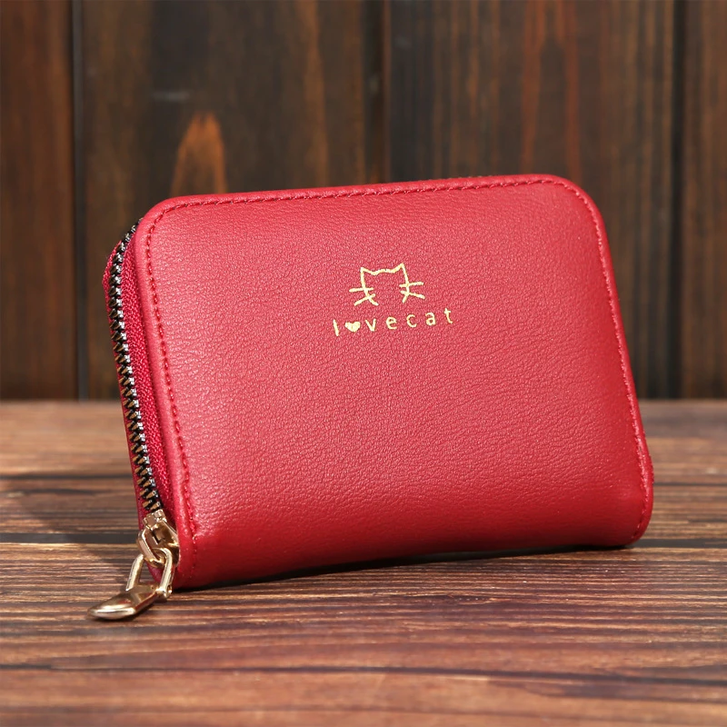 New Love Cat PU Leather Card Bag Multiple Card Positions Bank Credit Card Holder Women Small Wallet Cartoon Zipper Coin Purse
New Love Cat PU Leather Card Bag Multiple Card Positions Bank Credit Card Holder Women Small Wallet Cartoon Zipper Coin Purse