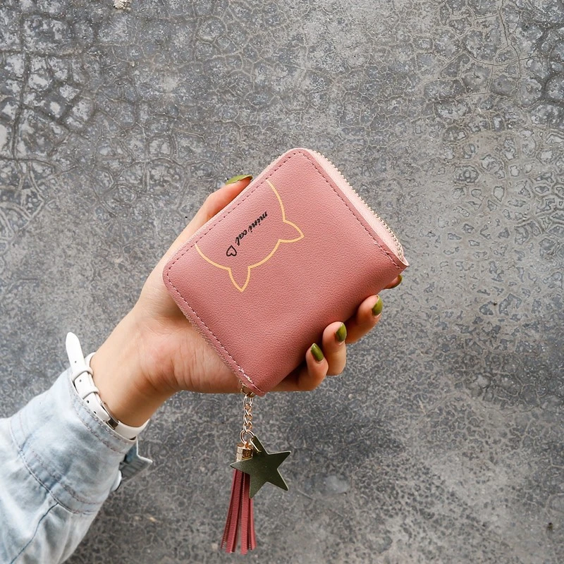 New Women's Wallet Tassel Zipper Coin Purse Female Short Cartoon Print Pouch Card Holder Ladies Solid Color Mini Clutch Bag
New Women's Wallet Tassel Zipper Coin Purse Female Short Cartoon Print Pouch Card Holder Ladies Solid Color Mini Clutch Bag