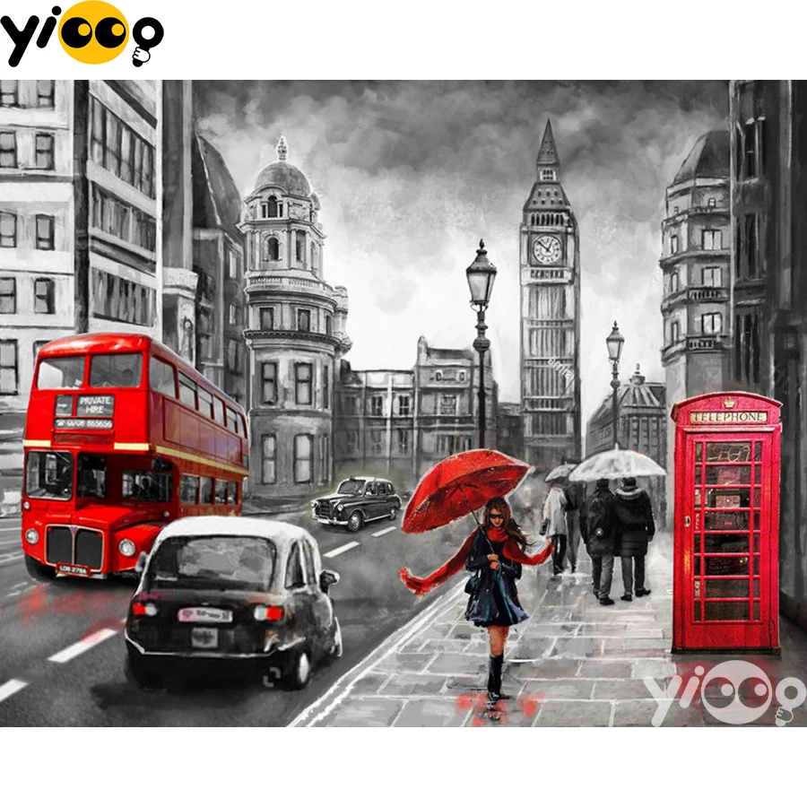 Full Square/Round Drill Diamond Painting Cross Stitch Embroidery Rainy London Street Rhinestone Mosaic Home Decor Gift BX2209
Full Square/Round Drill Diamond Painting Cross Stitch Embroidery Rainy London Street Rhinestone Mosaic Home Decor Gift BX2209