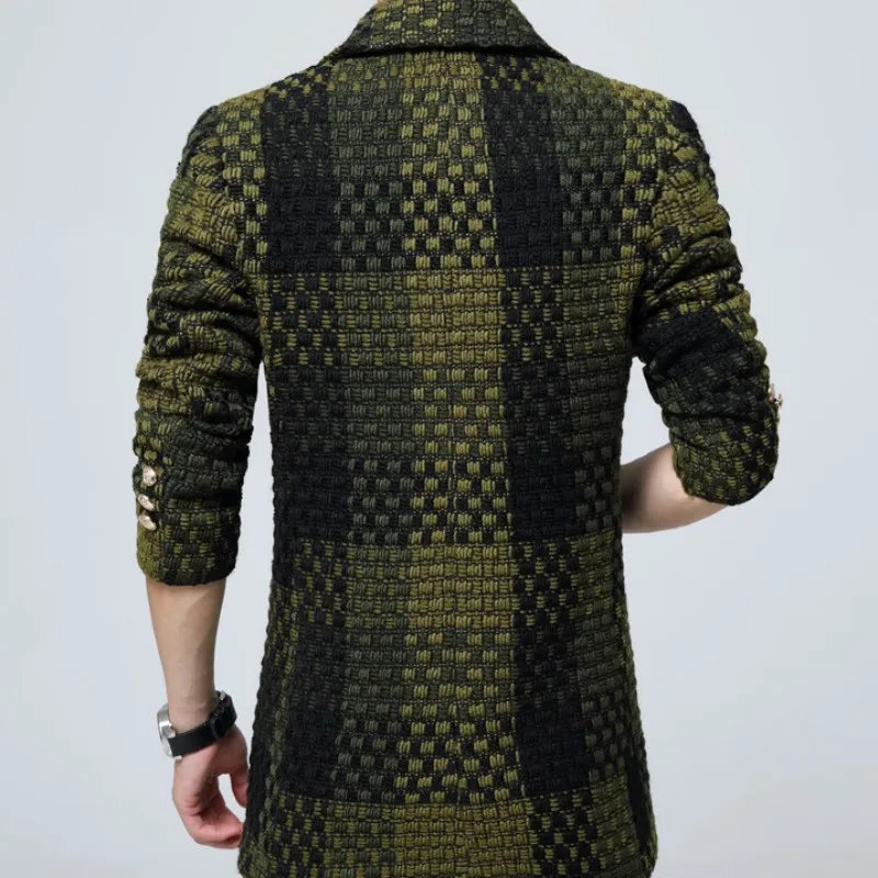 Winter Mens Warm Wool Coat Retro Classic Plaid Lapel Slim Fit Sobretudo Masculino Casual Overcoat Korean Trench Plus Size M-3XL
Winter Mens Warm Wool Coat Retro Classic Plaid Lapel Slim Fit Sobretudo Masculino Casual Overcoat Korean Trench Plus Size M-3XL