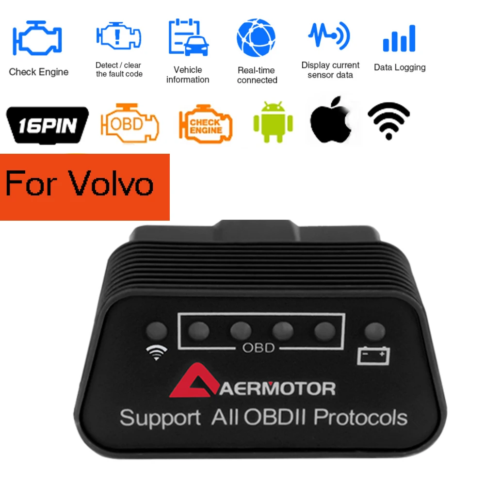 Сканер для Volvo WIFI ELM327 OBD2 для Volvo XC90 XC60 XC40 XC70 S90 S80 S60 S40 V90 V60 V50 V40 D2 D5 T5 T6 PIC 25K80
Сканер для Volvo WIFI ELM327 OBD2 для Volvo XC90 XC60 XC40 XC70 S90 S80 S60 S40 V90 V60 V50 V40 D2 D5 T5 T6 PIC 25K80