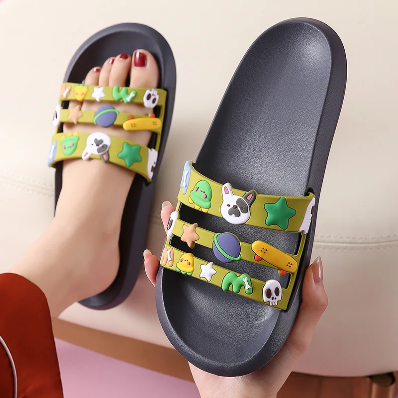 Summer Cute Cartoon Women Slippers Indoor Soft Sole Thick Bottom Tide Couples Slide Sandals Home Bathroom Non-slip Shoes
Summer Cute Cartoon Women Slippers Indoor Soft Sole Thick Bottom Tide Couples Slide Sandals Home Bathroom Non-slip Shoes