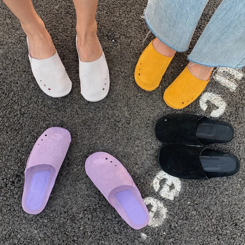 new semi slippers female Baotou wear 2021 new lazy Muller retro flat shoes
new semi slippers female Baotou wear 2021 new lazy Muller retro flat shoes