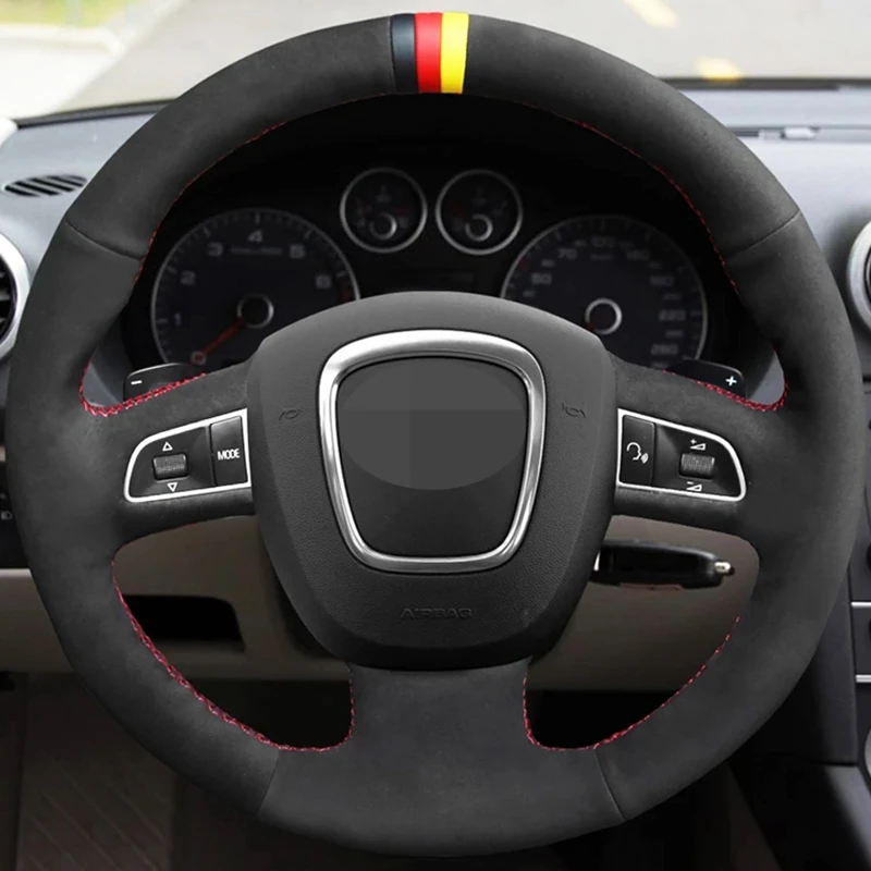Hand Sewing Car Steering Wheel Cover Black Suede Leather For Audi A4 S4 2005-2012 A6 S6 A8 2006-2011 S8 2007 Seat Exeo 2009-2012
Hand Sewing Car Steering Wheel Cover Black Suede Leather For Audi A4 S4 2005-2012 A6 S6 A8 2006-2011 S8 2007 Seat Exeo 2009-2012