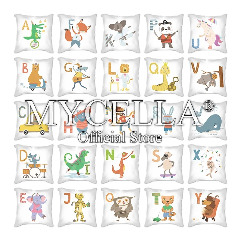 Cartoon cute animal Letter Print Decorative Cushions Pillowcase Polyester Cushion Cover Throw Pillow Sofa Decoration Pillowcover
Cartoon cute animal Letter Print Decorative Cushions Pillowcase Polyester Cushion Cover Throw Pillow Sofa Decoration Pillowcover