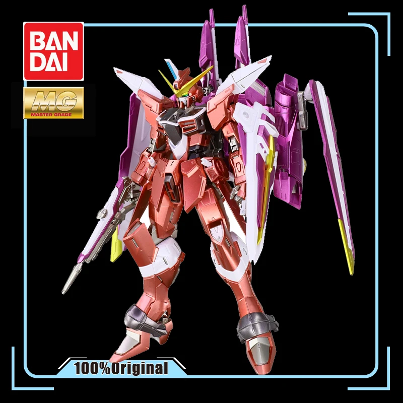 

BANDAI MG 1/100 ZGMF-X09A Metal Coloring Justice Gundam Action Toy Figures Assembly Model Children's Gifts