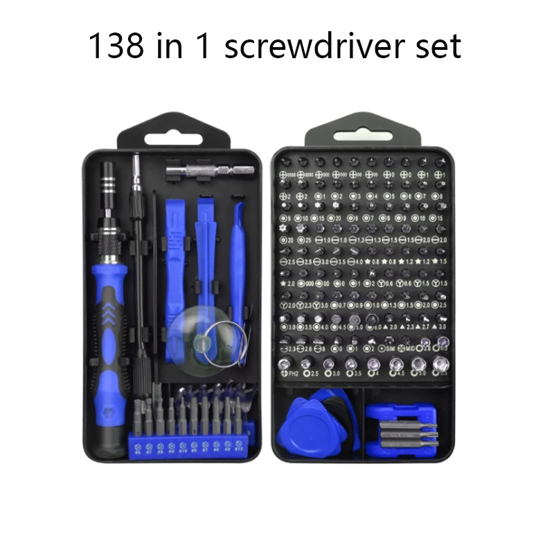 138 in 1 Screwdriver Set Multi-Function Torx Hex Precision Mobile Phone Repair Device Hand Tools Screw Driver Bit Sets Tool Box
138 in 1 Screwdriver Set Multi-Function Torx Hex Precision Mobile Phone Repair Device Hand Tools Screw Driver Bit Sets Tool Box