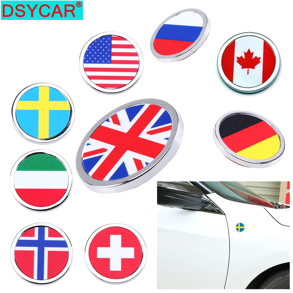 DSYCAR 1 шт. 3D металлическая наклейка Мини Круглая Эмблема для кузова автомобиля