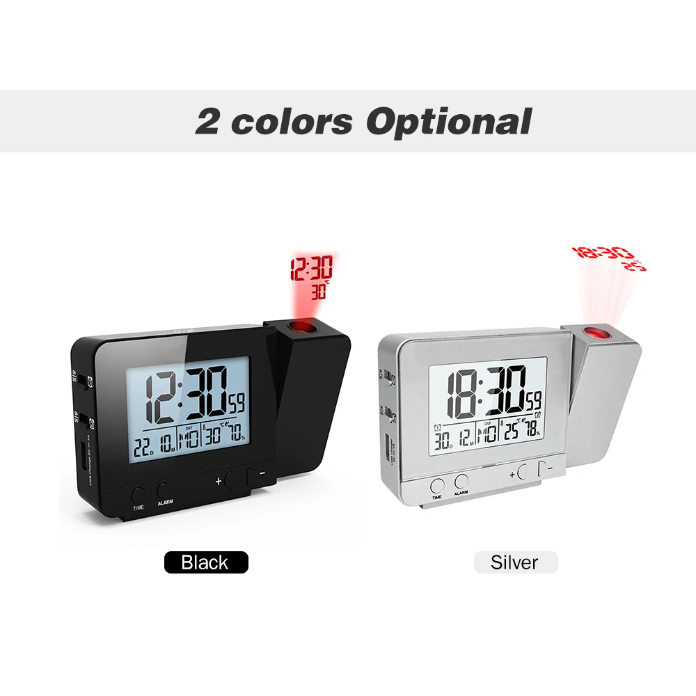 Digital Alarm Clock for Bedroom with Thermometer Hygrometer Clock LED Display with USB Charger 180Rotable with Dual Alarms
Digital Alarm Clock for Bedroom with Thermometer Hygrometer Clock LED Display with USB Charger 180Rotable with Dual Alarms