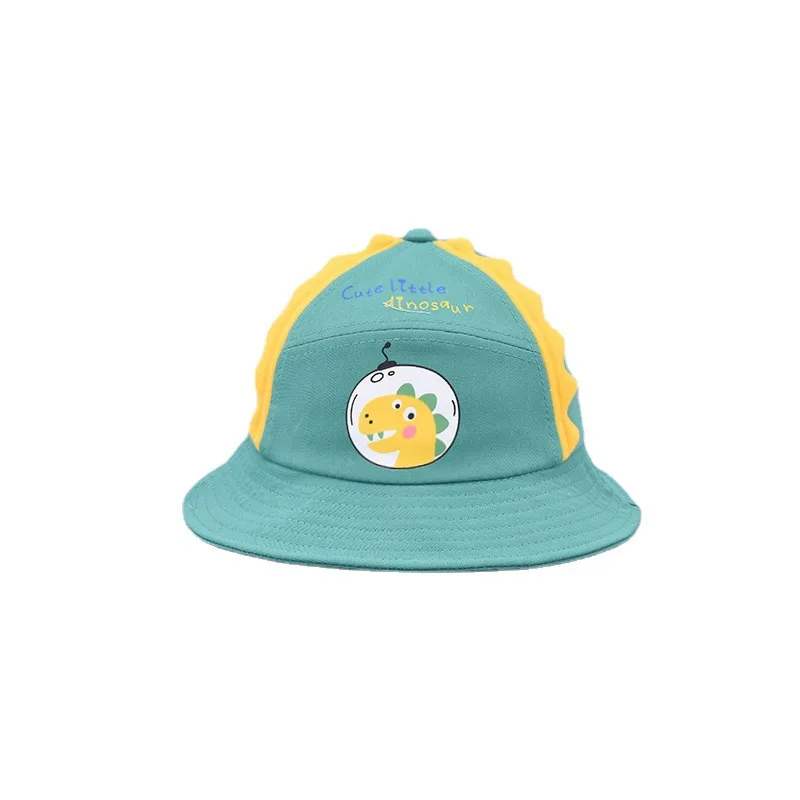 

LDSLYJR 2021 cotton Cartoon dinosaur Bucket Hat Fisherman Hat outdoor travel hat Sun Cap Hats for child boy and girl 12