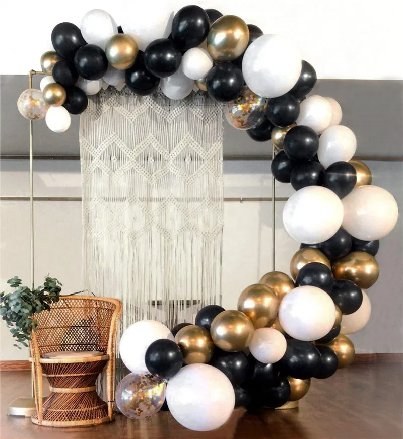 Black Gold and White Balloons Balloon Garland Arch Kit for Birthday Party Graduation Event Decoration Baby Shower Supplies
Black Gold and White Balloons Balloon Garland Arch Kit for Birthday Party Graduation Event Decoration Baby Shower Supplies