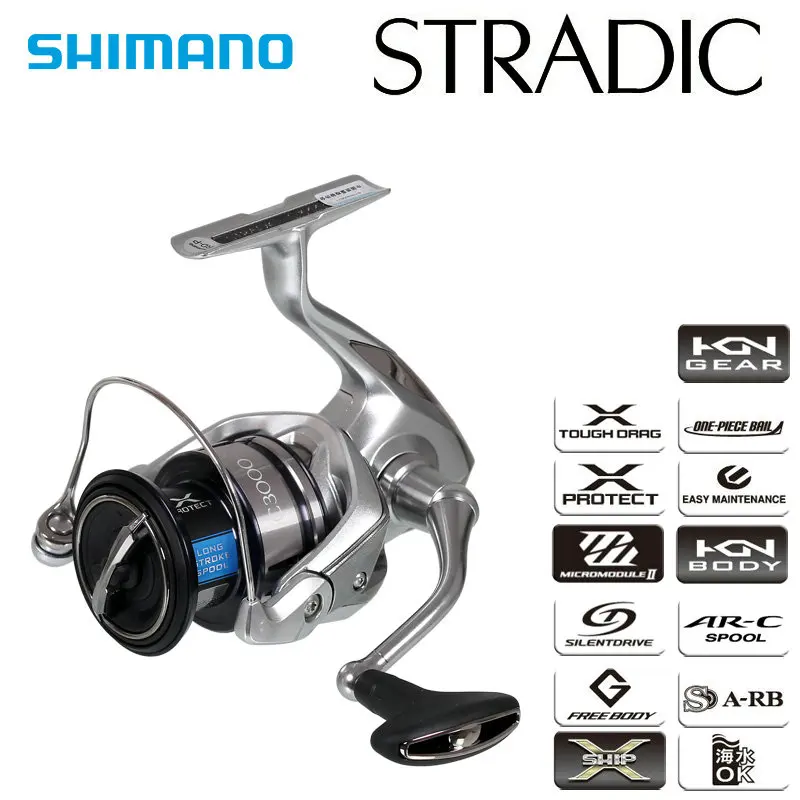 SHIMANO STRADIC FL 1000 2000 2500 3000 Gear ratio 5.1:1 6.2:1 Ball Bearing 6+1 Max Drag 3 11kg Spinning Saltwater Reel Spool 
SHIMANO STRADIC FL 1000 2000 2500 3000 Gear ratio 5.1:1 6.2:1 Ball Bearing 6+1 Max Drag 3 11kg Spinning Saltwater Reel Spool