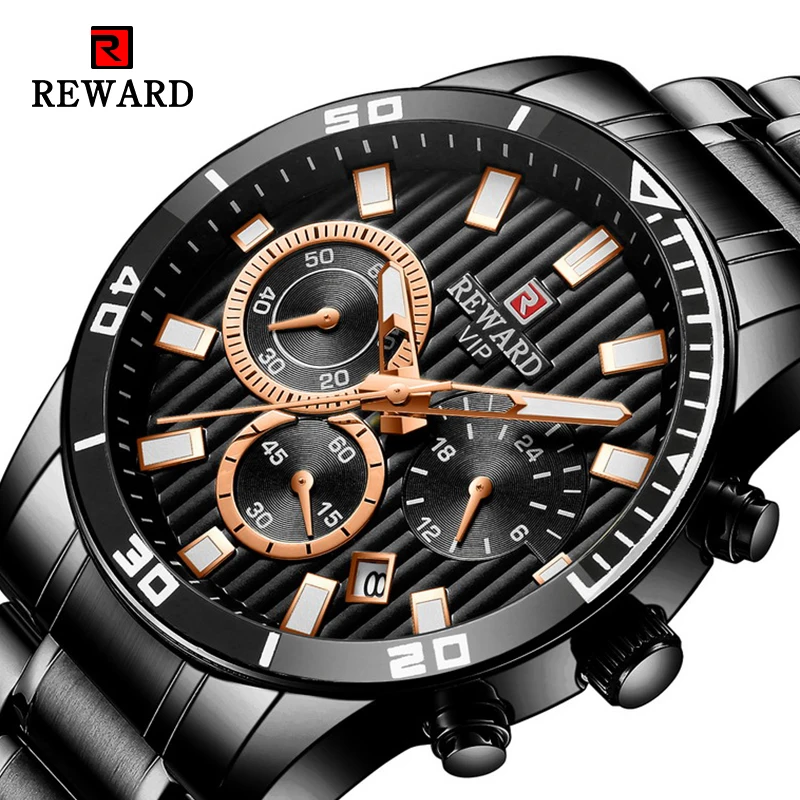 REWARD 2020 Men's Quartz Wrist Watch 3 Small Dial Calendar Display Top Brand Watches Black Clock Male Relogio Masculino
REWARD 2020 Men's Quartz Wrist Watch 3 Small Dial Calendar Display Top Brand Watches Black Clock Male Relogio Masculino