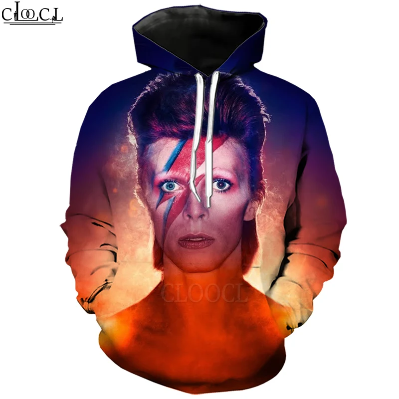 CLOOCL Newest Rock Popular Singer David Bowie 3D Print Men Women Hoodies Unisex Tracksuit Harajuku Hip Hop Tops Drop Shipping 
CLOOCL Newest Rock Popular Singer David Bowie 3D Print Men Women Hoodies Unisex Tracksuit Harajuku Hip Hop Tops Drop Shipping
