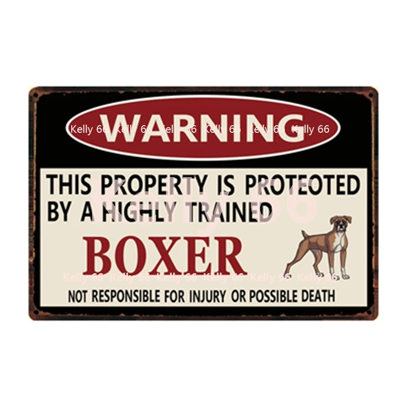 [Kelly66] собака Предупреждение Бигль дог колли боксеры Металлический Знак Домашний