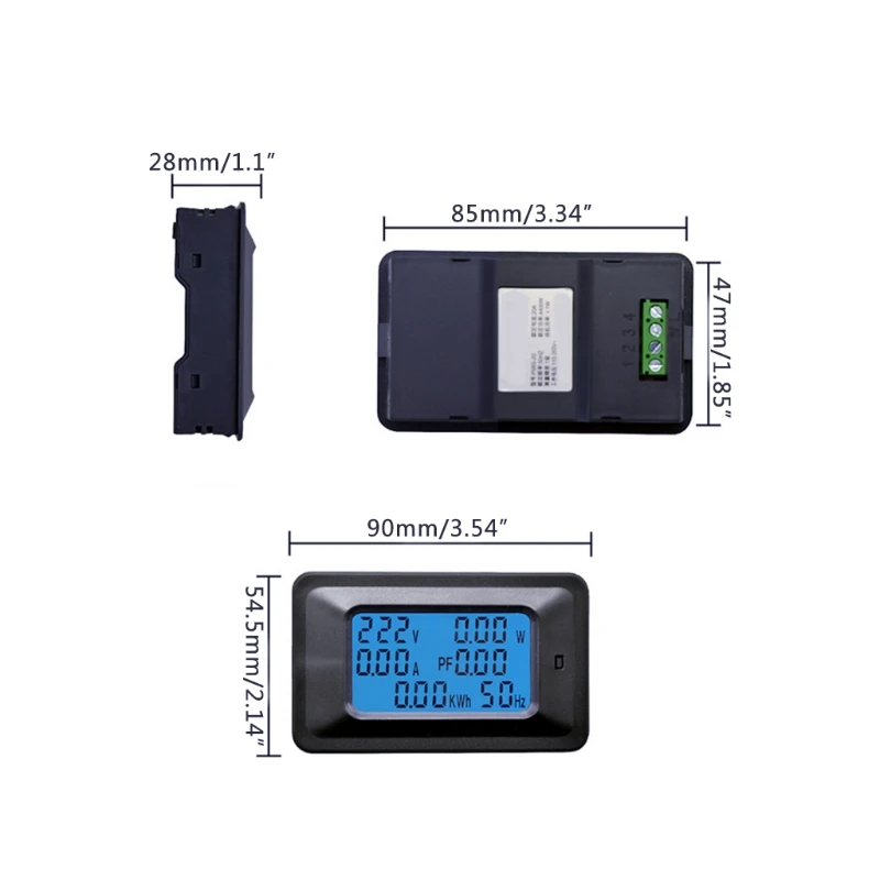 20/100A AC LCD Digital Panel Power Watt Meter Monitor Voltage KWh Voltmeter Ammeter
20/100A AC LCD Digital Panel Power Watt Meter Monitor Voltage KWh Voltmeter Ammeter