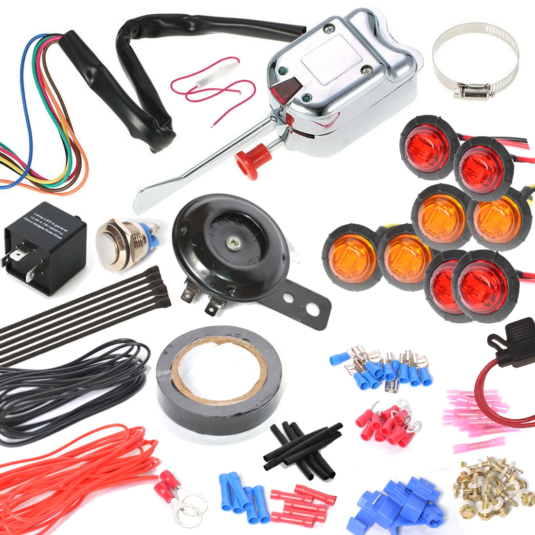 DIY ATV UTV поворотный сигнал уличный легальный светильник свет комплект гудок