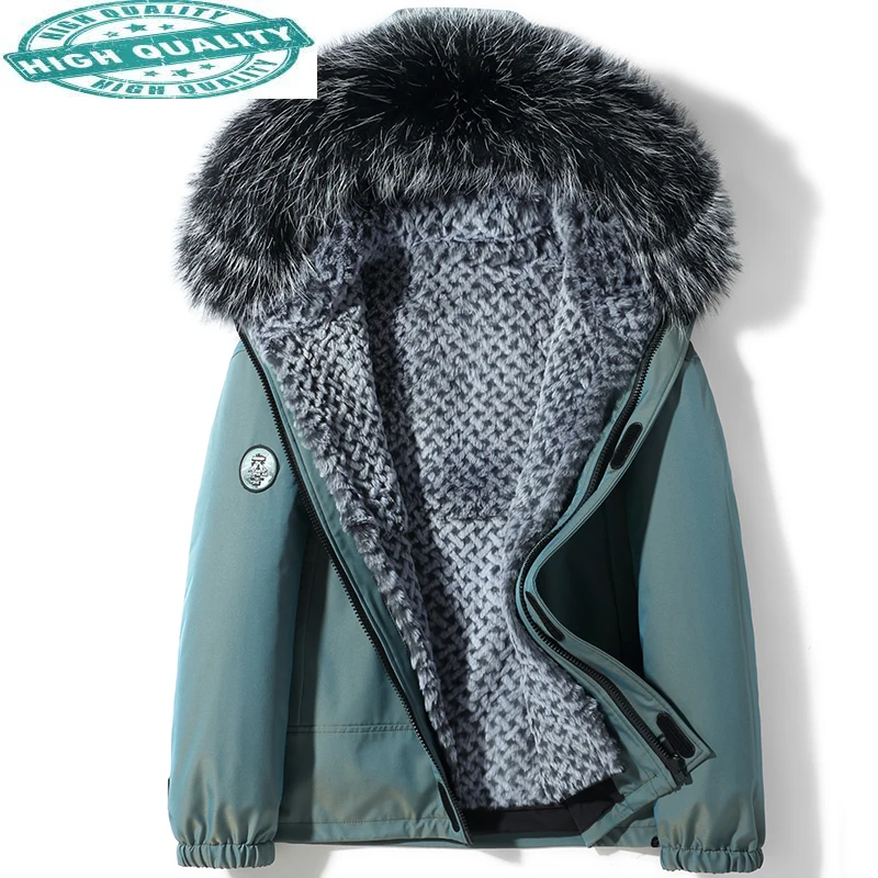 Jacket Winter Men Rabbit Liner Coat Male Real Reccoon Collar Coats Hooded Warm Fur Jackets Fashion Chaquetas 828
Jacket Winter Men Rabbit Liner Coat Male Real Reccoon Collar Coats Hooded Warm Fur Jackets Fashion Chaquetas 828