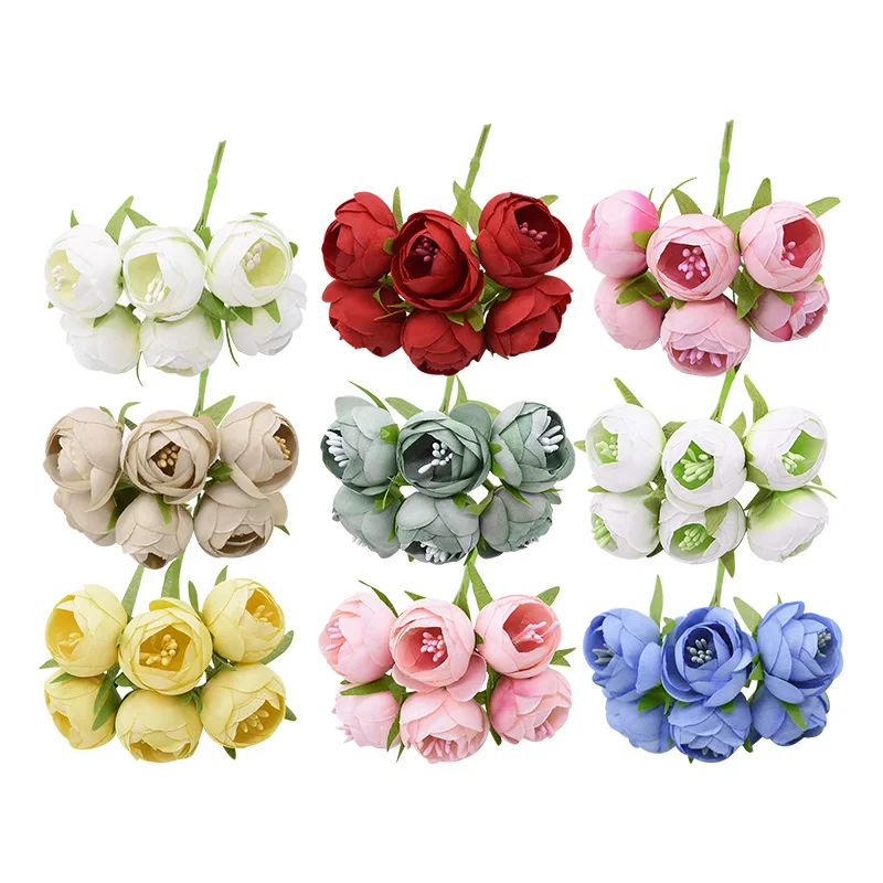 2 Bouquet Small Tea Roses Buds Artificial Silk Tea Rose Flower for Wedding Wreath DIY Gift Box Scrapbook Home Decor Fake Flowers
2 Bouquet Small Tea Roses Buds Artificial Silk Tea Rose Flower for Wedding Wreath DIY Gift Box Scrapbook Home Decor Fake Flowers