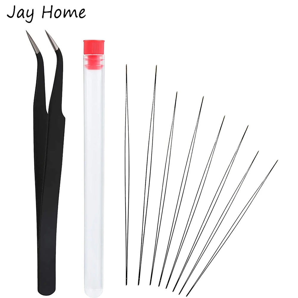 8Pcs Big Eye Beading Needles 4 Sizes Embroidery Needles with Bottle Tweezers for Hand Sewing Jewelry Making Embroidery DIY Craft
8Pcs Big Eye Beading Needles 4 Sizes Embroidery Needles with Bottle Tweezers for Hand Sewing Jewelry Making Embroidery DIY Craft