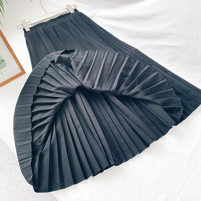 Women Skirt Pleated Patchwork Long Skirts Fashion Autumn Winter Skirt Female Pure Simple Big Swing Elegant Skirt Female Faldas
Women Skirt Pleated Patchwork Long Skirts Fashion Autumn Winter Skirt Female Pure Simple Big Swing Elegant Skirt Female Faldas