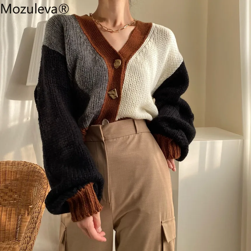 Mozuleva Casual V-neck Knitted Loose Cardigan Women Buttons Lantern Sleeve Sweaters Female Basic White Autumn Winter Tops
Mozuleva Casual V-neck Knitted Loose Cardigan Women Buttons Lantern Sleeve Sweaters Female Basic White Autumn Winter Tops