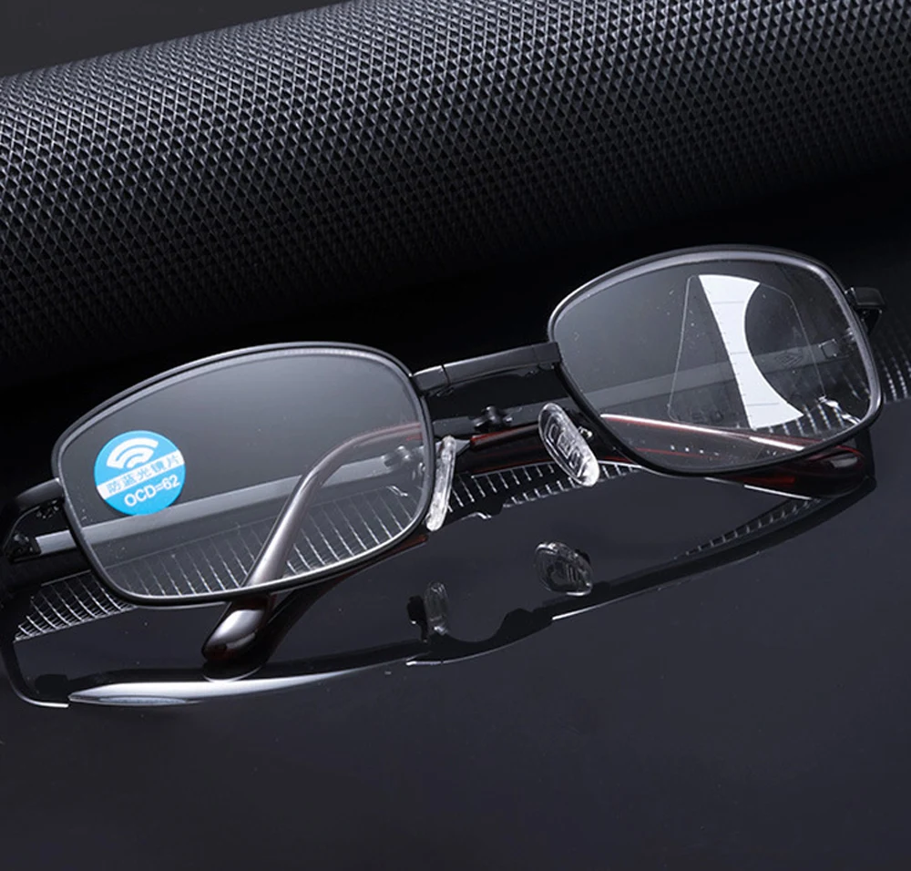 

Ultralight Alloy Frame Foldable Photochromic Progressive Multifocal Reading Glasses See Near and Far +1 +1.5 +2 +2.5 +3 3.5 +4