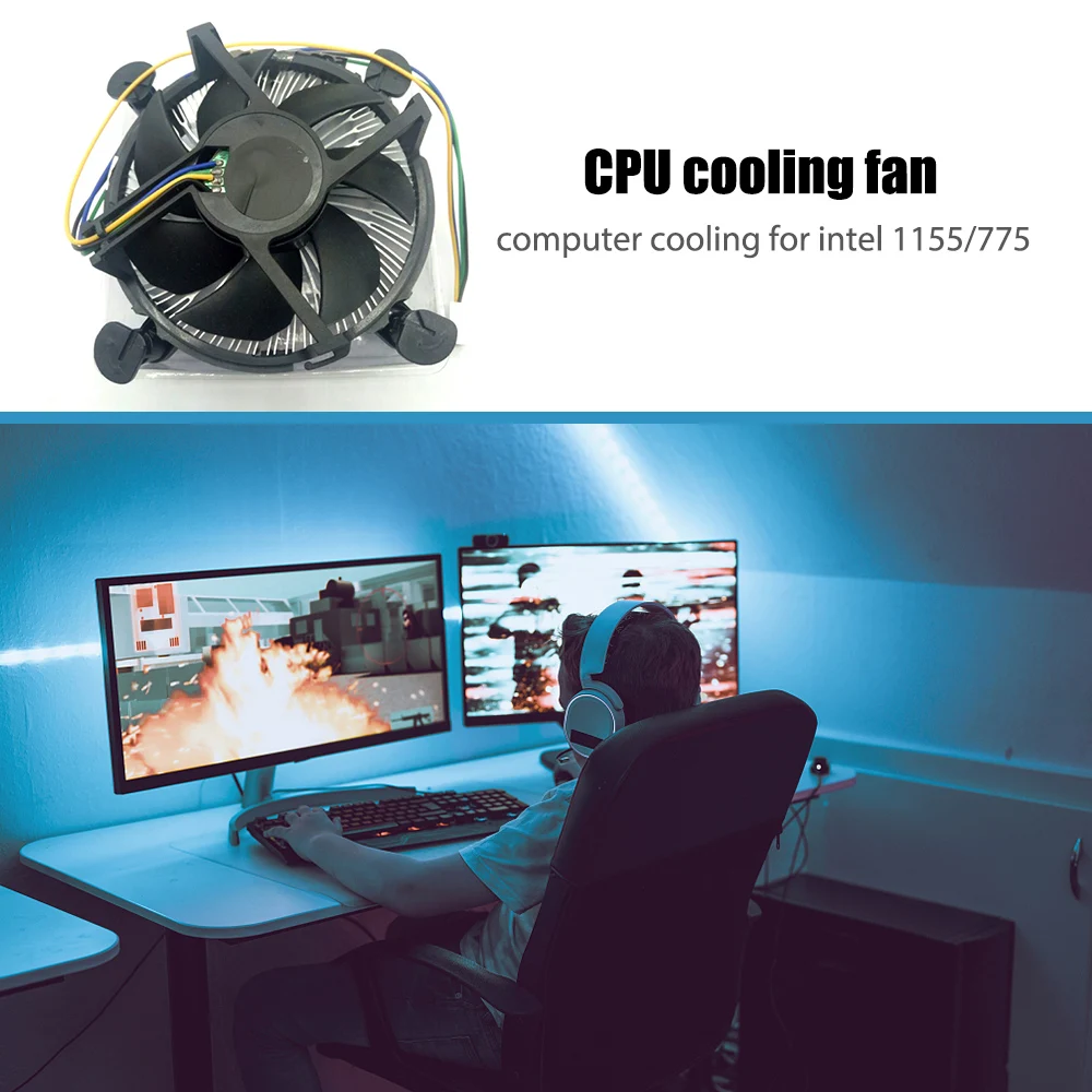 CPU Cooler Universal Aluminium Alloy Mute Computer Cooling Fan PC Desktop Motherboard CPU Cooler Fan For Intel 775 1155
CPU Cooler Universal Aluminium Alloy Mute Computer Cooling Fan PC Desktop Motherboard CPU Cooler Fan For Intel 775 1155