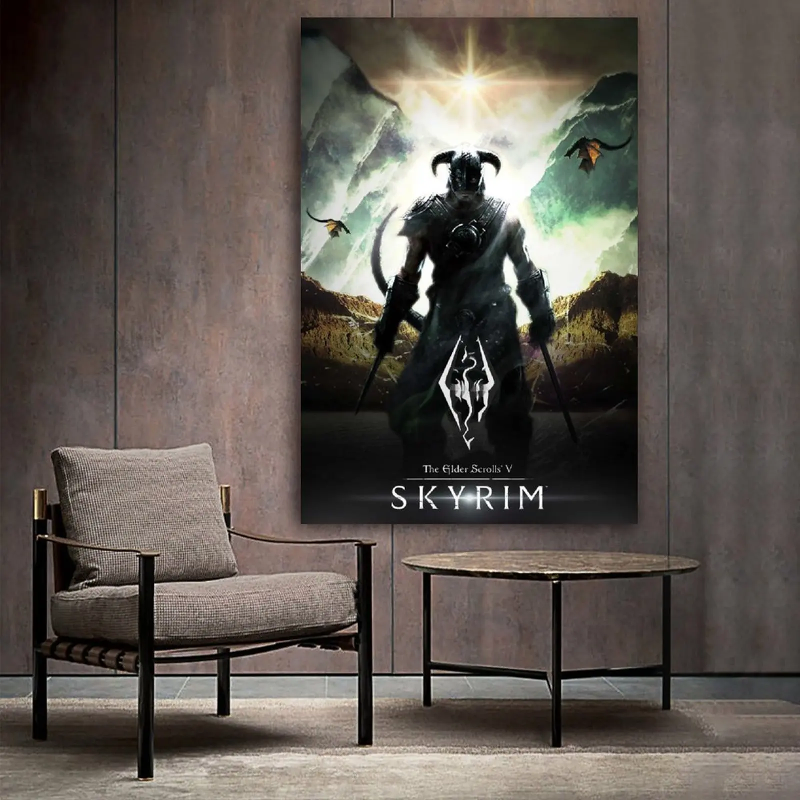 Skyrim старые свитки V плакат декоративной живописи холст стены искусство гостиной