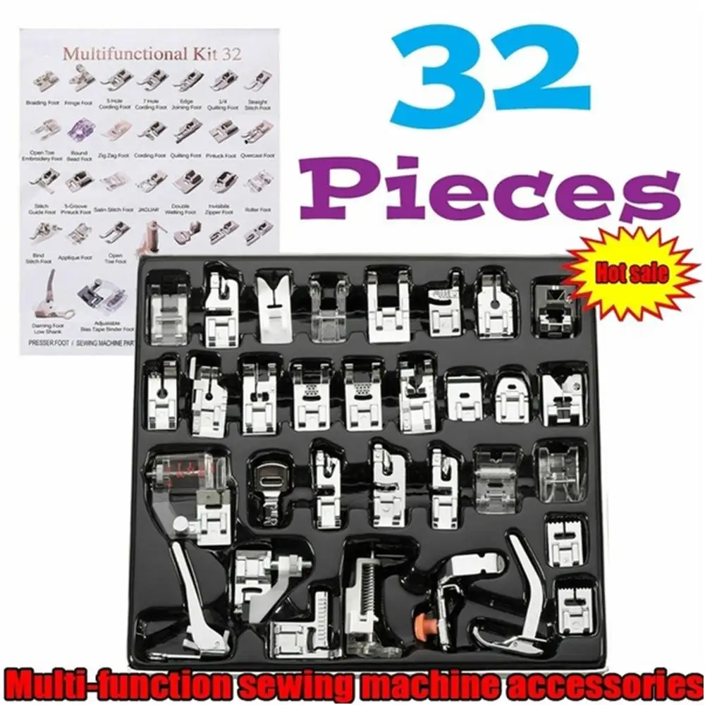 Sewing Machine Accessory Metal Plastic Presser Foot Set Sewing Machine Part Multifunctional 42Pcs / 32 Pcs / 11 Pcs Singer
Sewing Machine Accessory Metal Plastic Presser Foot Set Sewing Machine Part Multifunctional 42Pcs / 32 Pcs / 11 Pcs Singer