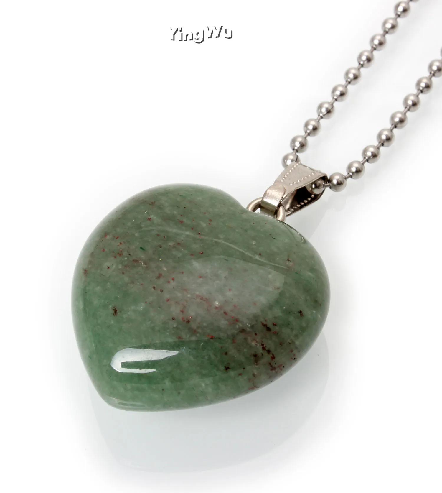 Yingwu подвеска в виде сердца опала камня 25 мм драгоценный камень чакра ожерелье
