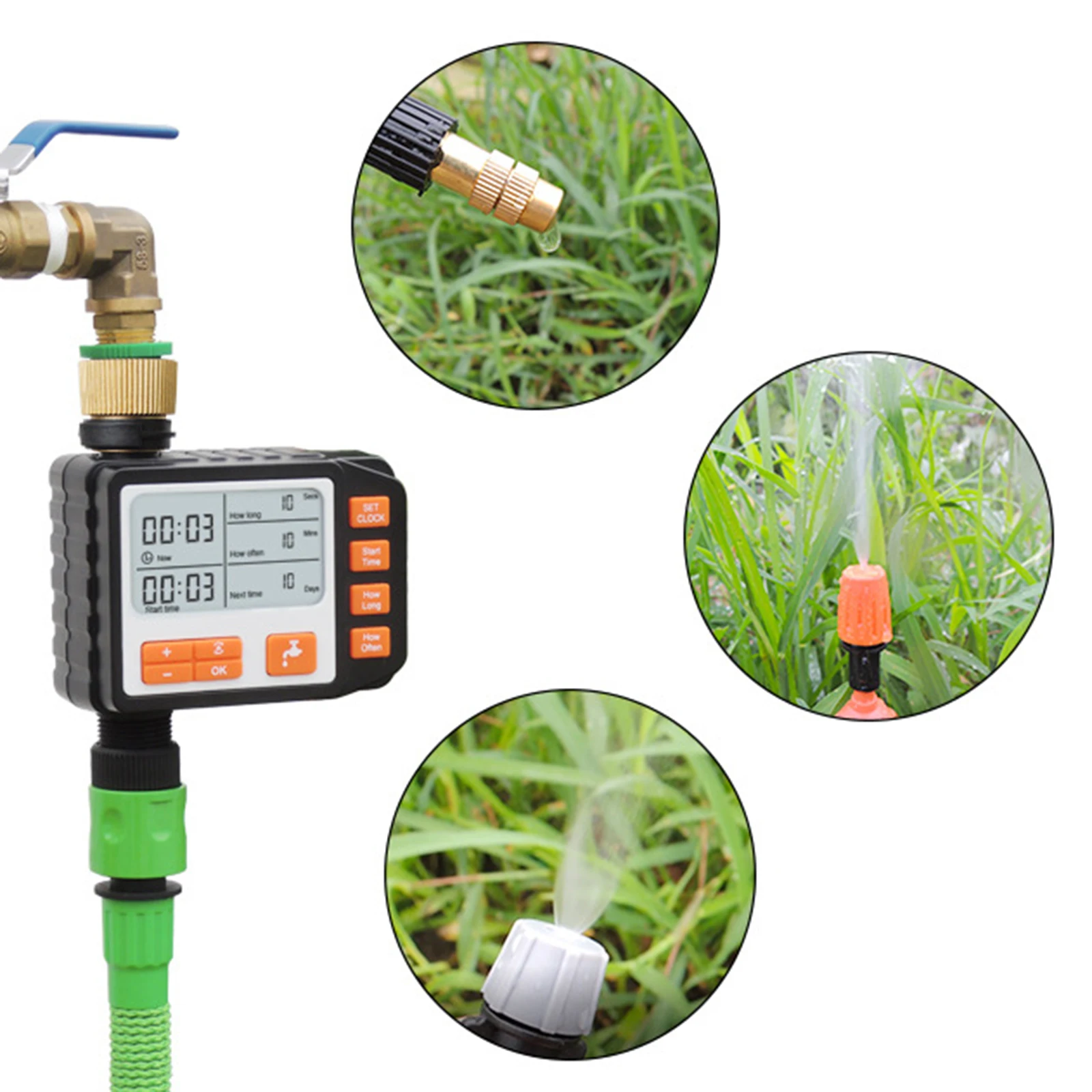 Home Smart Automatic Water Tap Timer Electronic Digital Irrigation Controller Outdoor Garden Sprinkler Watering Timer
Home Smart Automatic Water Tap Timer Electronic Digital Irrigation Controller Outdoor Garden Sprinkler Watering Timer