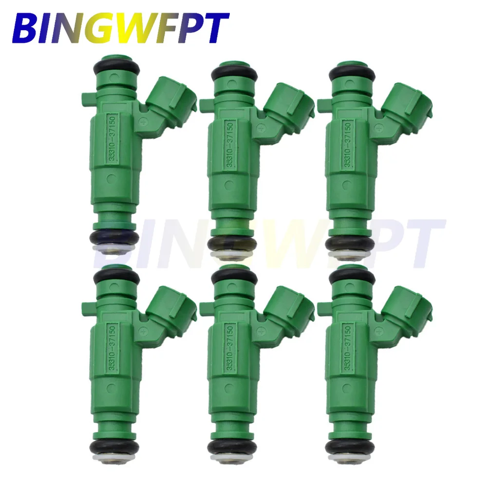 6 шт. автомобильный топливный инжектор для Hyundai SantaFe Tucson Kia номер детали: 35310-37150 9260930004 
6 шт. автомобильный топливный инжектор для Hyundai SantaFe Tucson Kia номер детали: 35310-37150 9260930004