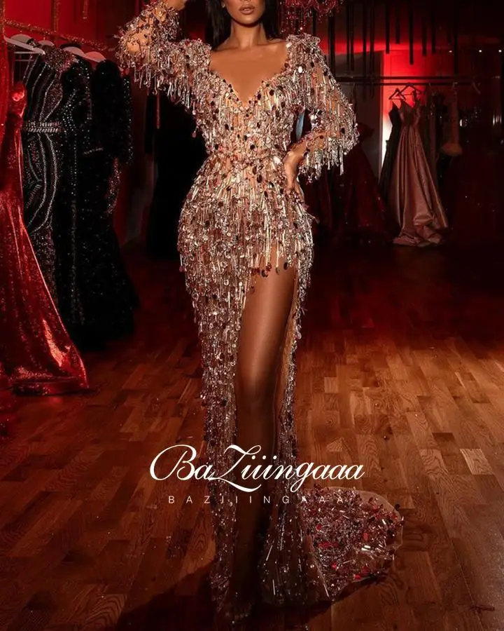 BAZIIINGAAA Роскошные вечерние платья длинное женское платье 2021 блестками Robe De Soir вечерние платья размера плюс для невесты вечерние платья для в... 
BAZIIINGAAA Роскошные вечерние платья длинное женское платье 2021 блестками Robe De Soir вечерние платья размера плюс для невесты вечерние платья для в...