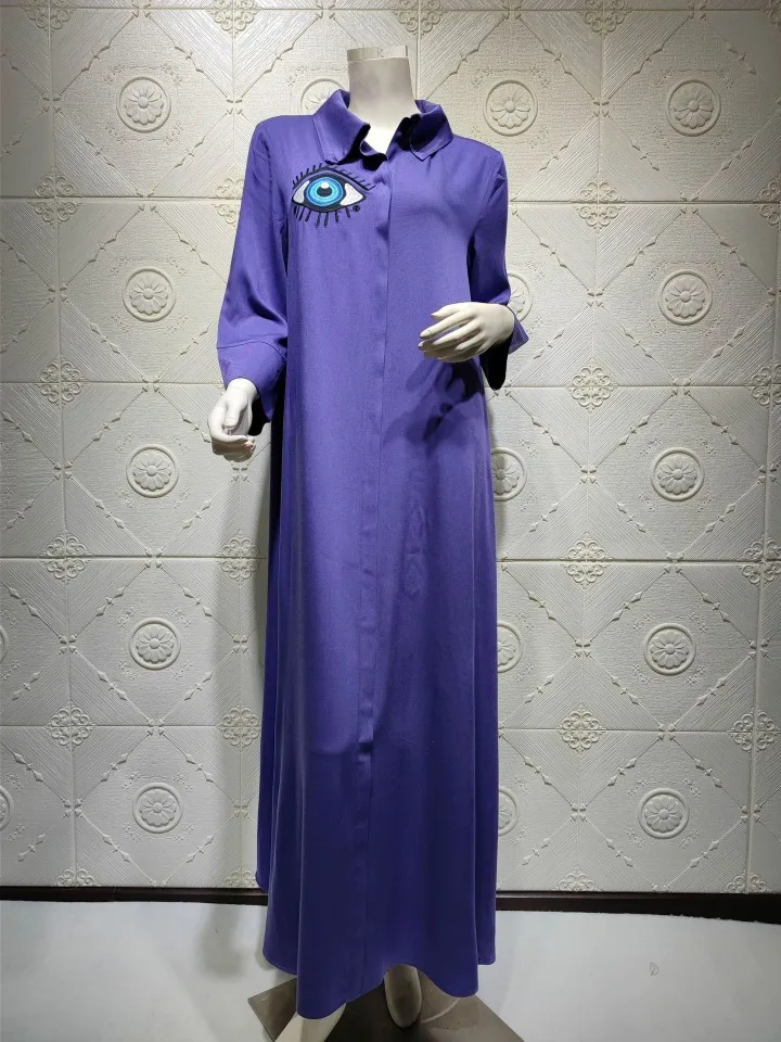 Dubai Arabic Dress for Women 2021 Spring Turn Down Collar Long Sleeve Plus Size Robes Muslim Ethnic Embroidery Turkey Robe 
Dubai Arabic Dress for Women 2021 Spring Turn Down Collar Long Sleeve Plus Size Robes Muslim Ethnic Embroidery Turkey Robe
