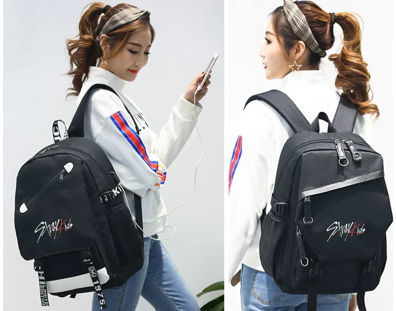 New arrival stray kids fashion backpack bookbag New kpop straykids laptop backpack USB Charging travel backpack Front Zipper bag
New arrival stray kids fashion backpack bookbag New kpop straykids laptop backpack USB Charging travel backpack Front Zipper bag