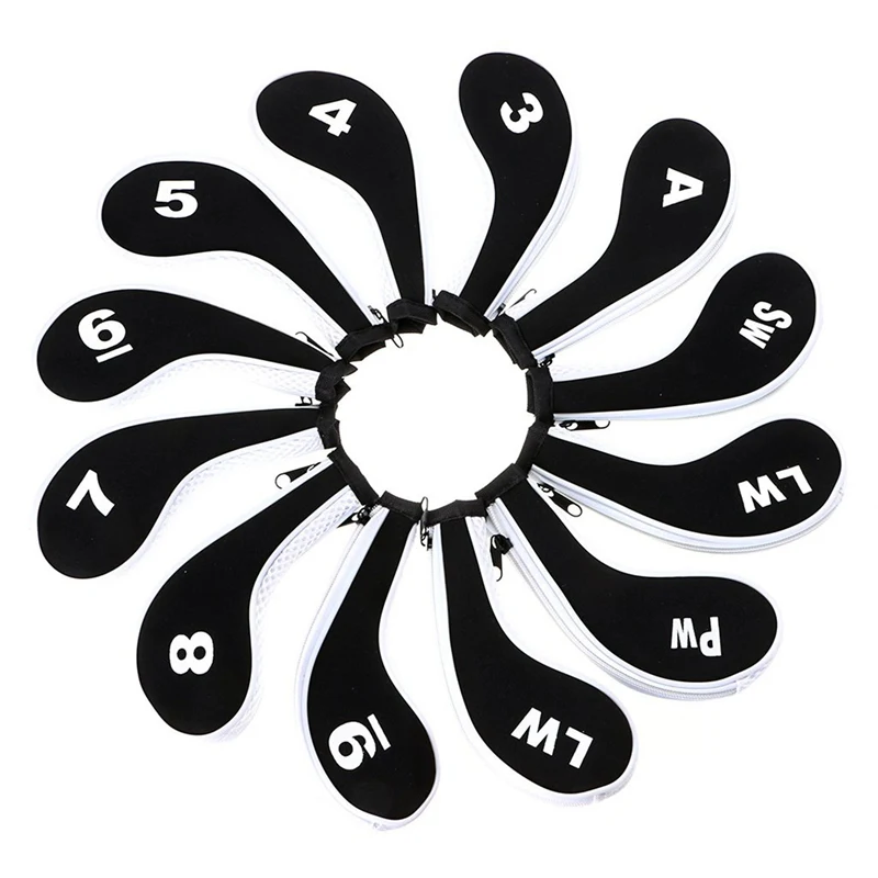 Number Print Golf Club Irons Covers Zippered Driver Head Cover with Long Neck 24Pcs 
Number Print Golf Club Irons Covers Zippered Driver Head Cover with Long Neck 24Pcs