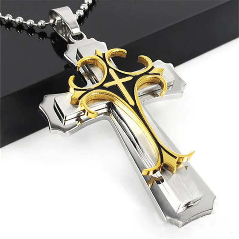 Retro Dragon Cross Necklaces Pendant For Men Stainless Steel Silver Color Long Chain Statement Necklace Prayer Punk Jewelry Gift
Retro Dragon Cross Necklaces Pendant For Men Stainless Steel Silver Color Long Chain Statement Necklace Prayer Punk Jewelry Gift