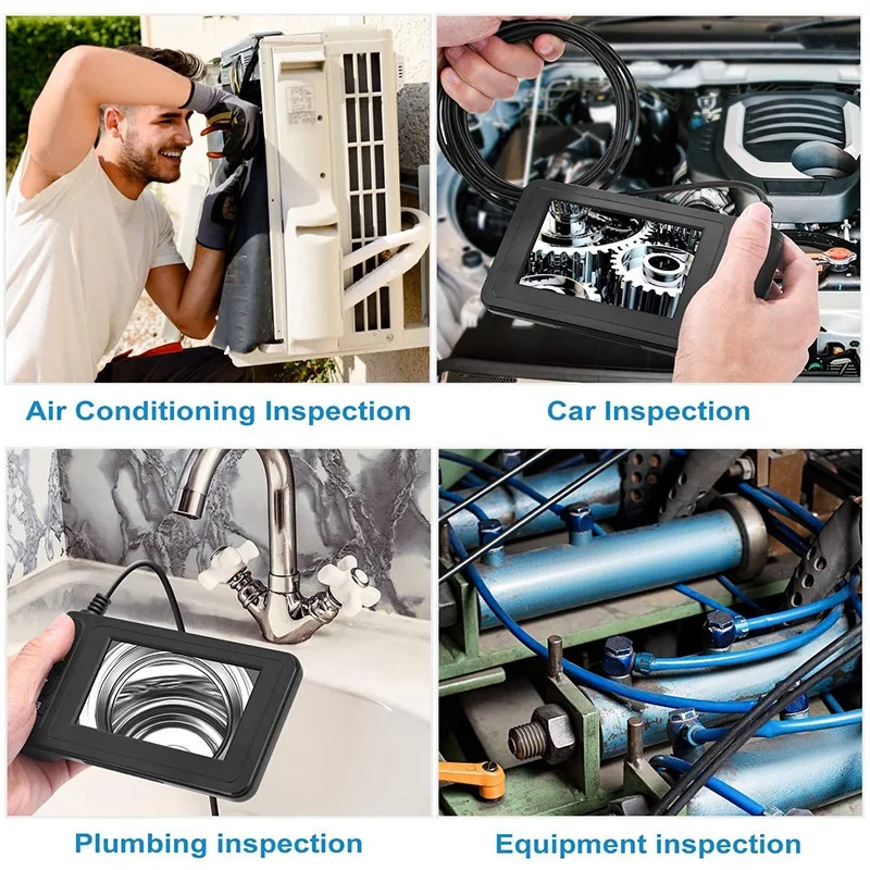 Industrial Endoscope with 4.3 Inch LCD Sn 2MP 1080P Borescope Snake Camera 8mm Waterproof with 6 LED Lights (16.4Ft)
Industrial Endoscope with 4.3 Inch LCD Sn 2MP 1080P Borescope Snake Camera 8mm Waterproof with 6 LED Lights (16.4Ft)