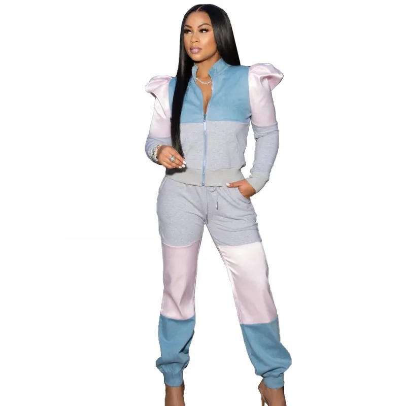 Women Two Pieces Set Long-Sleeved Sweater Sports Suit Autumn Winter New Casual Trousers Suit Contrast Color Zipper Slim Jacket
Women Two Pieces Set Long-Sleeved Sweater Sports Suit Autumn Winter New Casual Trousers Suit Contrast Color Zipper Slim Jacket