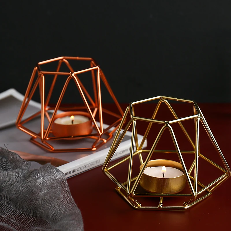Nordic Style Wrought Iron Geometric Candle Holders Metal Crafts Tealight Holder for Living Room Bedroom Wedding Decorations
Nordic Style Wrought Iron Geometric Candle Holders Metal Crafts Tealight Holder for Living Room Bedroom Wedding Decorations