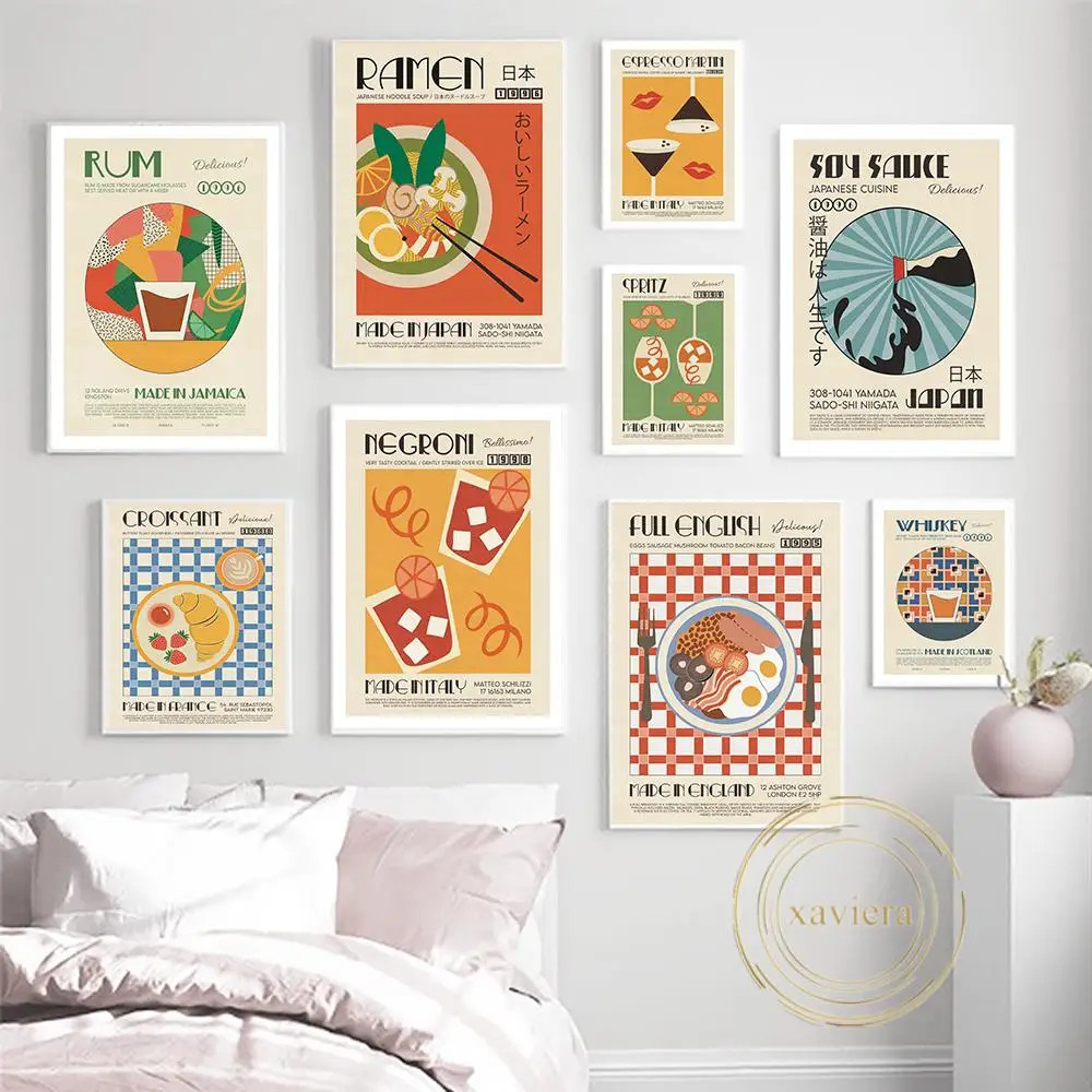 Japanese Korean Food Retro Poster Drink Rum Ramen Cartoon Canvas Painting Interior Decor Kitchen Restaurant Wall Art Picture
Japanese Korean Food Retro Poster Drink Rum Ramen Cartoon Canvas Painting Interior Decor Kitchen Restaurant Wall Art Picture