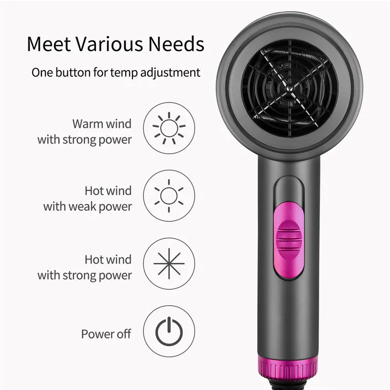 2000W Professional Hair Dryer Negative Ionic Blow Dryer Hot Cold Wind Air Brush Hairdryer Strong Power Dryer Salon Style Tool
2000W Professional Hair Dryer Negative Ionic Blow Dryer Hot Cold Wind Air Brush Hairdryer Strong Power Dryer Salon Style Tool