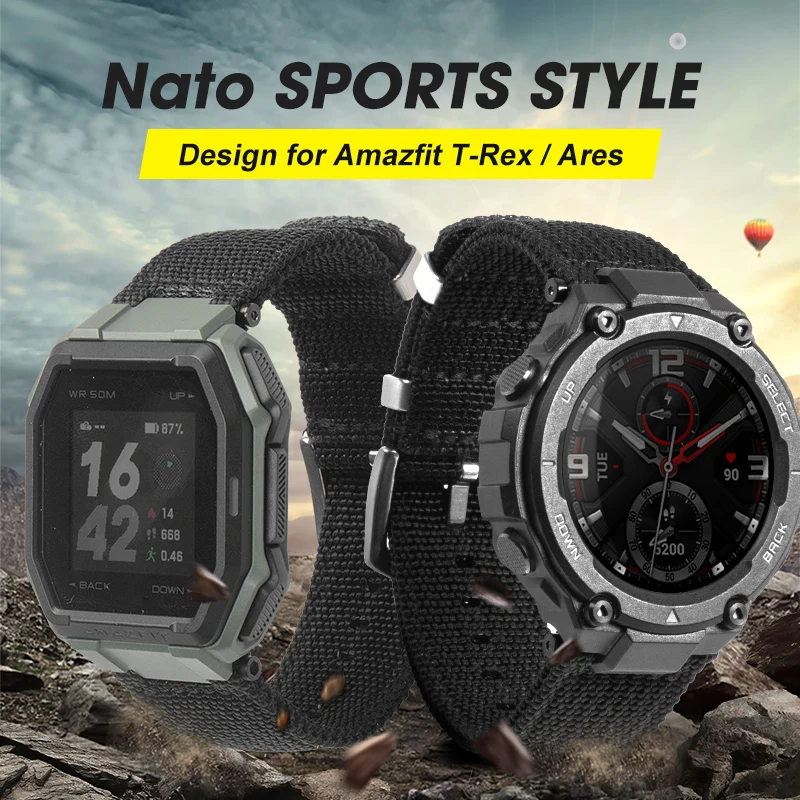 Nylon Watchband Band For Amazfit T rex T-Rex Smart Watch Wrist Strap Replacement accessories Bracelet Correa ремешок for Ares
Nylon Watchband Band For Amazfit T rex T-Rex Smart Watch Wrist Strap Replacement accessories Bracelet Correa ремешок for Ares