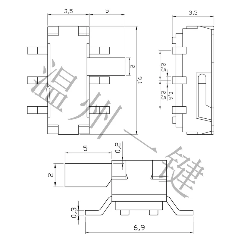 100pcs MSKT-22D14AH Toggle Switches 6 feet 2 levels horizontal patch 2*2 thick Black and white handle No column Toy sliding
100pcs MSKT-22D14AH Toggle Switches 6 feet 2 levels horizontal patch 2*2 thick Black and white handle No column Toy sliding