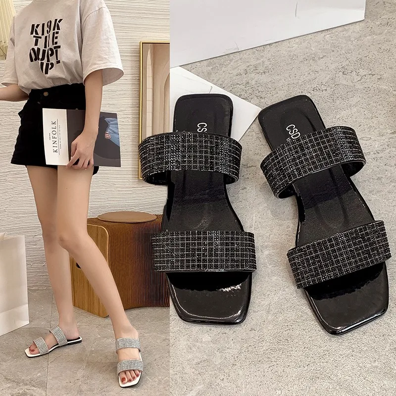2021 Fashion Bling Crystal Cool Women Slides Bling Thong Women Slippers Summer Outdoor Casual Ladies Sandals Flat Shoes Woman
2021 Fashion Bling Crystal Cool Women Slides Bling Thong Women Slippers Summer Outdoor Casual Ladies Sandals Flat Shoes Woman
