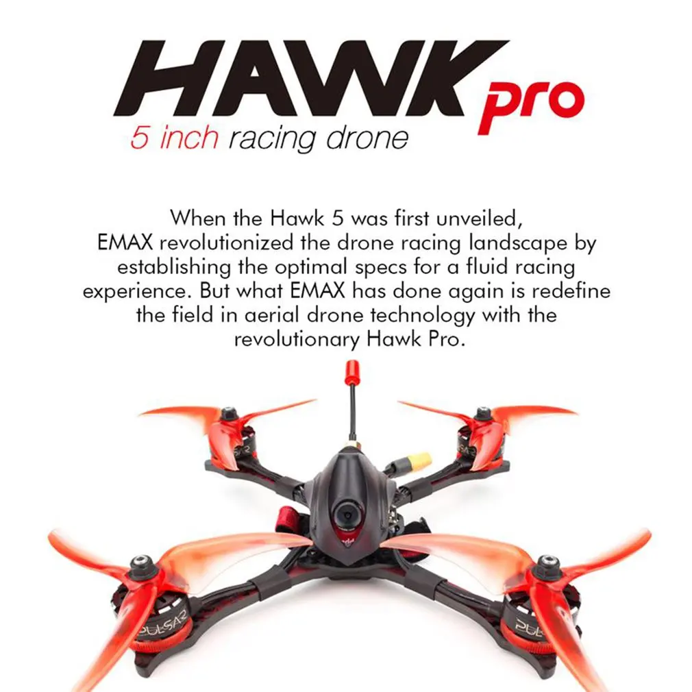 Emax Hawk Pro/Sport PNP/BNF FPV Racing Drone 1700kv/2400kv Motor Mini Magnum Controller HDR Camera For RC Plane
Emax Hawk Pro/Sport PNP/BNF FPV Racing Drone 1700kv/2400kv Motor Mini Magnum Controller HDR Camera For RC Plane