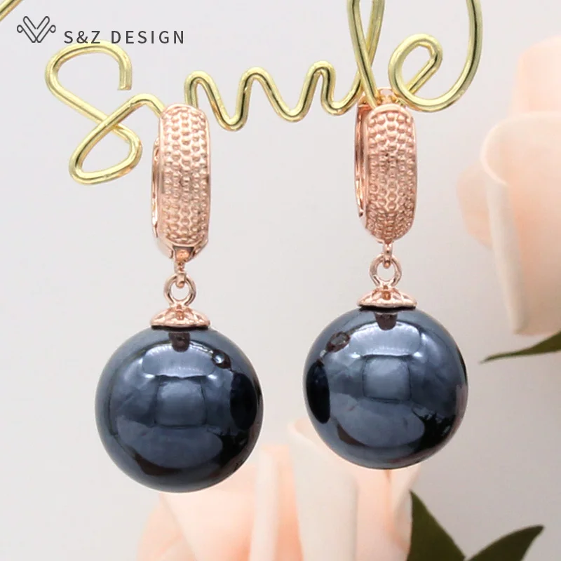 S&Z DESIGN Fashion Big Round Colorful Imitation Pearl Dangle Earrings For Women Wedding Temperament Simple Elegant Jewelry
S&Z DESIGN Fashion Big Round Colorful Imitation Pearl Dangle Earrings For Women Wedding Temperament Simple Elegant Jewelry